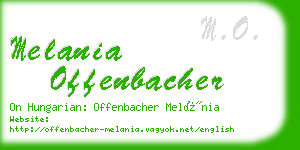 melania offenbacher business card